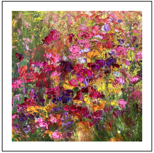 Flower Folie Print,  12" x 12"