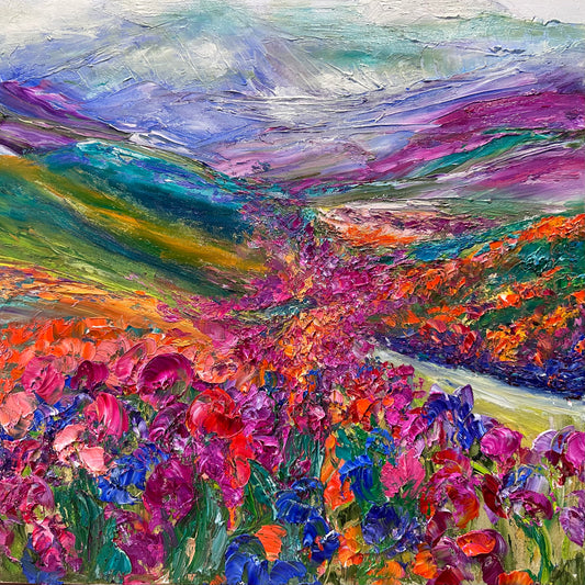 Valley of flowers painting.