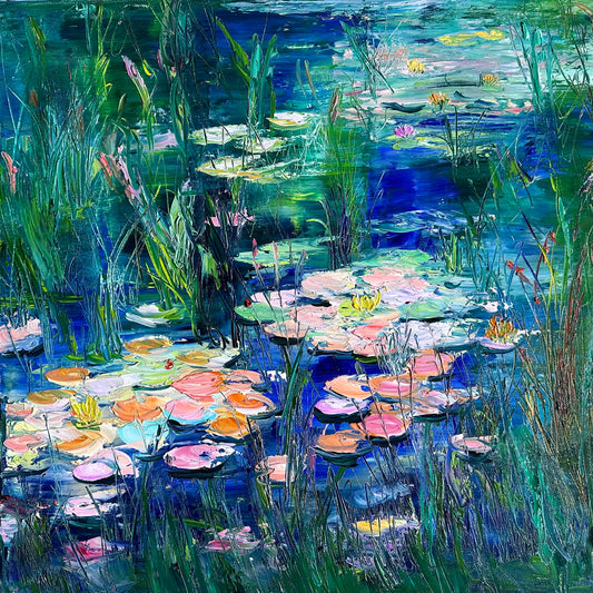 Waterllly Pads, OIL, 20" x 20"