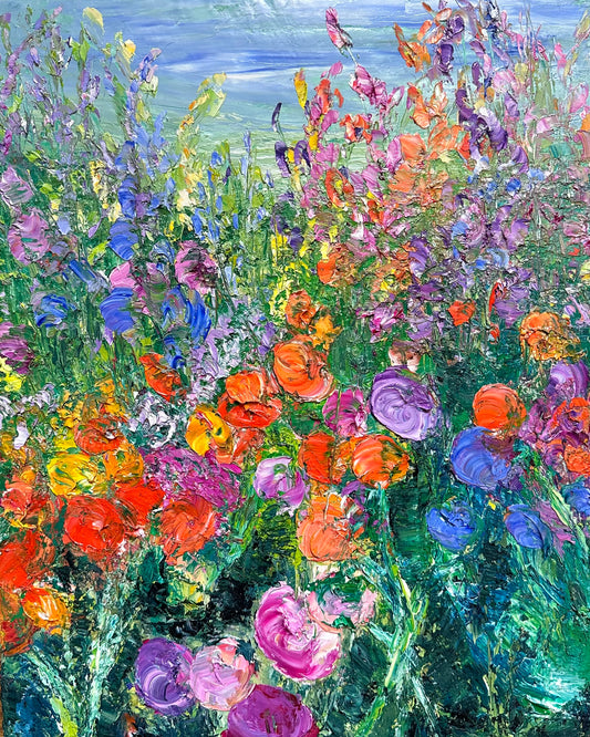 Wild flowers painting.