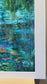 Video showcasing the “Mirror of Time” fine art print by artist Maria-Victoria Checa, featuring a vibrant impressionist water reflection with colorful lily pads and teal, green, and blue tones.