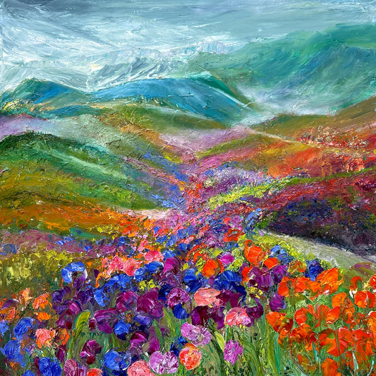 Valley of flowers painting.