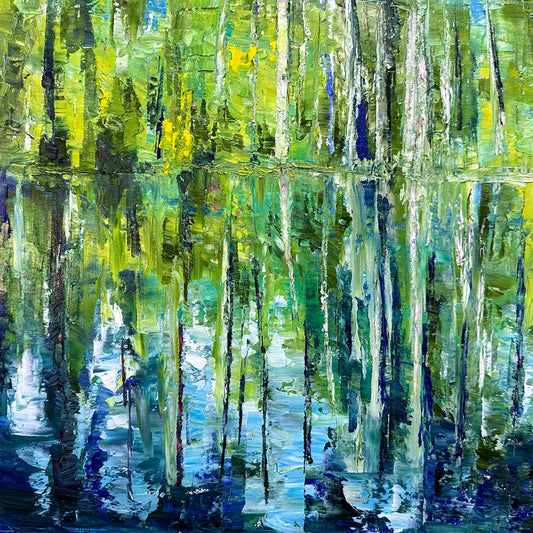 Cypress Gardens, OIL, 14" x 14"