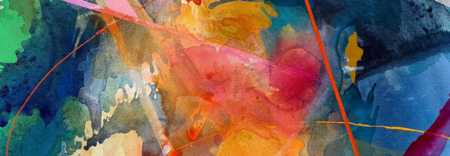 Yin Yang Diptych original abstract painting by Maria-Victoria Checa