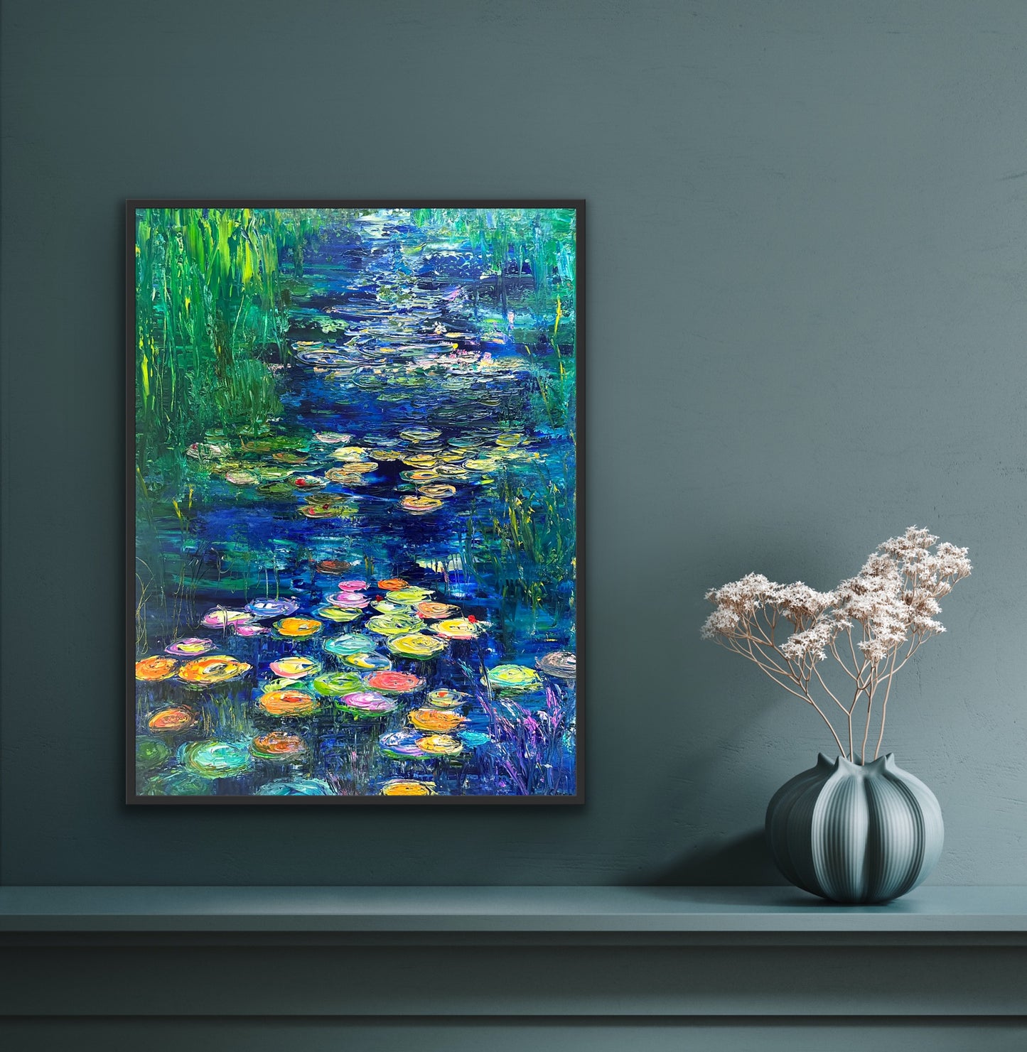 Blue Lily River, OIL, 24" x 18"