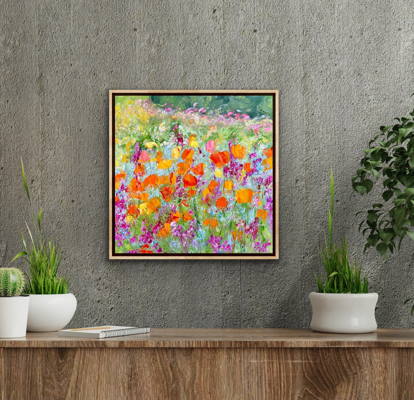 Wild Poppies, OIL, 16" x 16"