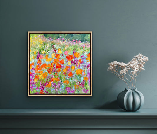 Wild Poppies, OIL, 16" x 16"