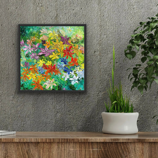 Mini Lilies, OIL, 12" x 12"