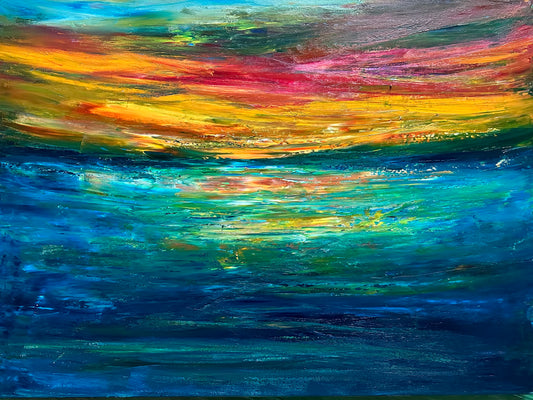 Sunset Love, Oil, 30" x 40"