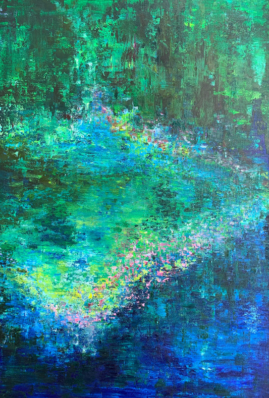 Marais Fleuris de Bourges, OIL, 24" x 36"