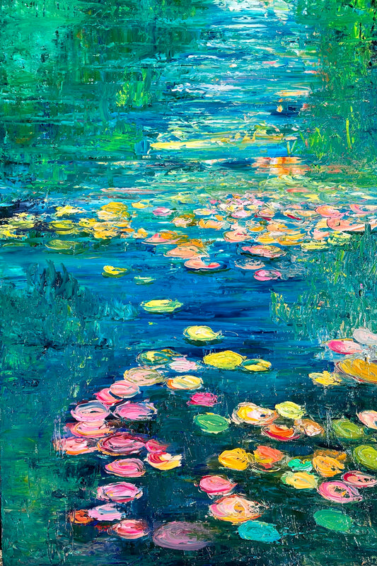 Turquoise Lily River, OIL, 24" x 36"