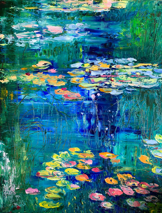 Water Lily Pond, OIL, 16" X 20"