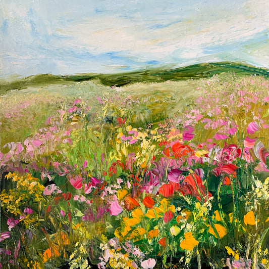 Wild Flowers Meadow, OIL, 24" X 24"