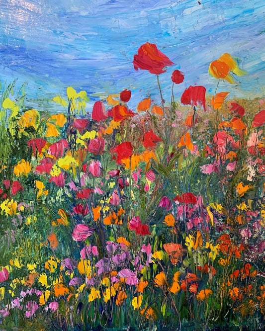 Wild Poppy, OIL, 20" X 16"